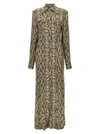 BALMAIN PYTHON PATTERN SHIRT DRESS DRESSES GRAY