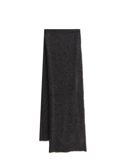 Totême Wool And Cashmere Scarf In Black