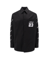 OFF-WHITE OVERSIZE COTTON SHIRT WITH LOGO 23