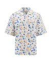 MARNI POPELINE SHIRT WITH MARNI DRIPPING PRINT