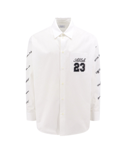 OFF-WHITE OVERSIZE COTTON SHIRT WITH LOGO 23