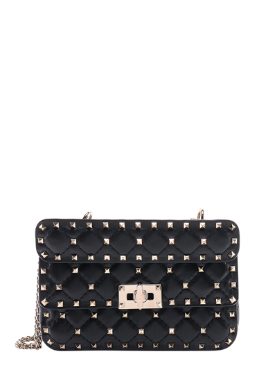 Valentino Garavani Rockstud Spike Shoulder Bag In Black