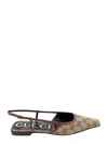 Gucci Original Gg Canvas Slingback Ballerina Shoes