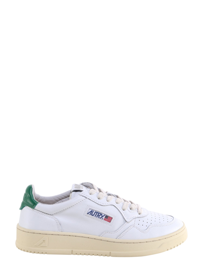Autry Medalist White Sneakers In White,green