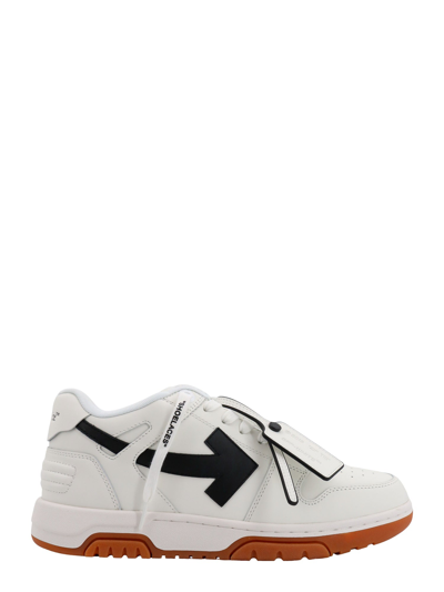 OFF-WHITE LEATHER SNEAKERS WITH ICONCI ZIP TIE