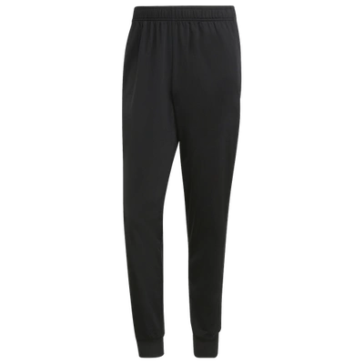 Adidas Originals Mens Adidas Essentials Warm-up Tapered 3-stripes Track Pants In Black/black