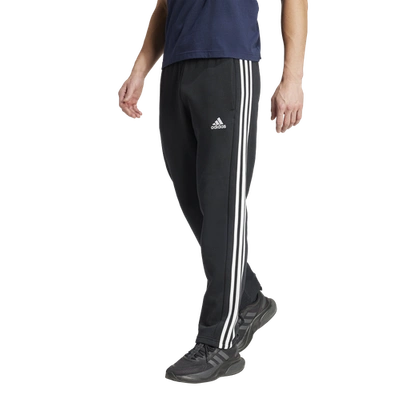 Adidas Originals Mens Adidas Essentials 3-stripes Open Hem Fleece Pants In Black