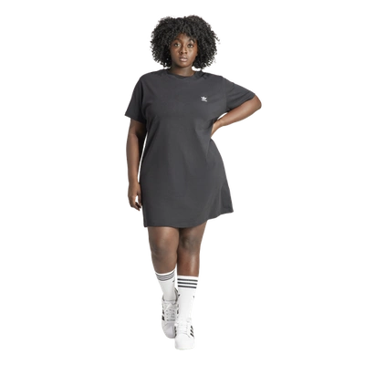 Adidas Originals Womens  Plus Size Trefoil Dress In Black