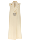 JIL SANDER TAILORED LONG VEST GILET WHITE