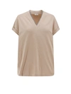 BRUNELLO CUCINELLI STRETCH COTTON TOP