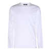 Tom Ford White Long-sleeved Basic T-shirt With Cuffs In Lyocell Blend Man In White