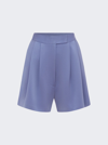 ALEX PERRY SATIN PLEATED SHORTS