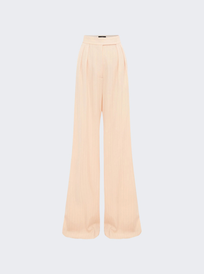 Alex Perry Pinstripe Pleated Shorts In Peach