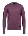 John Richmond Man Sweater Deep Purple Size L Viscose, Nylon