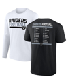 FANATICS MEN'S FANATICS BLACK, WHITE LAS VEGAS RAIDERS TWO-PACK 2023 SCHEDULE T-SHIRT COMBO SET