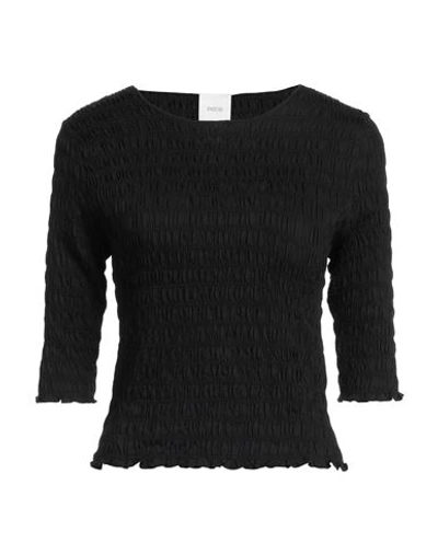 Patou Woman T-shirt Black Size S Cotton, Polyester, Polyamide
