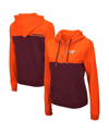 Colosseum Orange/maroon Virginia Tech Hokies Aidan Lightweight Half-zip Hoodie In Orange,maroon