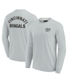 FANATICS SIGNATURE MEN'S AND WOMEN'S FANATICS SIGNATURE GRAY CINCINNATI BENGALS SUPER SOFT LONG SLEEVE T-SHIRT