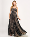 SAY YES JUNIORS' SEQUIN-LACE BUSTIER SWEETHEART-NECK GOWN, CREATED FOR MACY'S