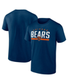 FANATICS MEN'S FANATICS NAVY CHICAGO BEARS BIG AND TALL ARC AND PILL T-SHIRT