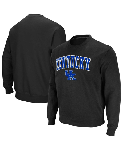 Colosseum Men's  Black Kentucky Wildcats Arch & Logo Pullover Sweatshirt