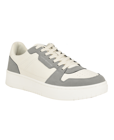 Tommy Hilfiger Men's Imbert Lace Up Fashion Sneakers In Gray,cream