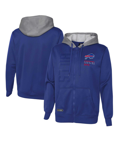 Outerstuff Royal Buffalo Bills Combine Authentic Field Play Full-zip Hoodie Sweatshirt