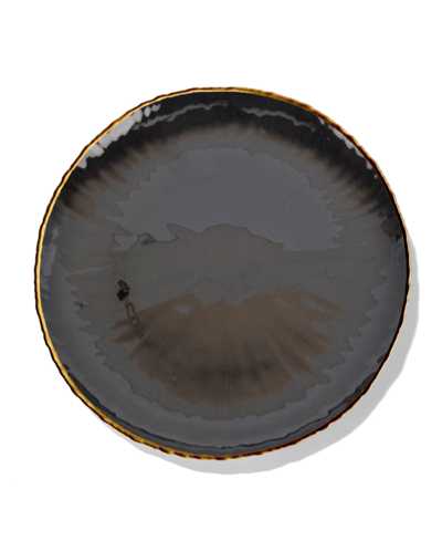 American Atelier Serveware Centro Glass Charger Plate In Black