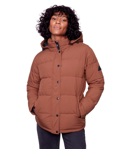 Alpine North Forillon | Women's Vegan Down (recycled) Short Quilted Puffer Jacket, Maple In Orange