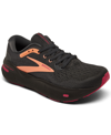 Brooks Ghost Max Running Shoe In Black,papaya,raspberry