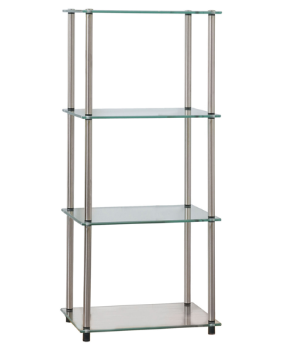 Convenience Concepts 17.75" Glass Designs2go Classic Glass 4 Tier Tower