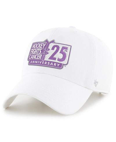 47 Brand Men's ' White Nhl Anniversary Cleanup Adjustable Hat