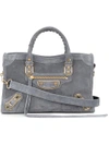 BALENCIAGA Small Grey Suede Classic City bag,432831B6NCG12095083