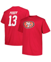 Fanatics Men's  Brock Purdy Scarlet San Francisco 49ers Big And Tall Player Name And Number T-shirt In Scarlet