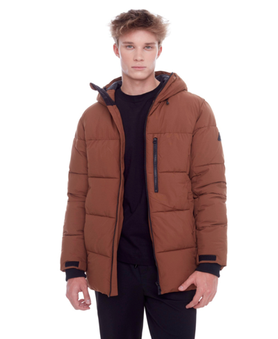 Alpine North Banff | Men's Vegan Down (recycled) Mid-weight Quilted Puffer Jacket, Maple In Orange