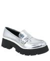 Bcbgeneration Rama Platform Penny Loafer In Silver