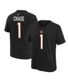 Nike Preschool Boys And Girls  Ja'marr Chase Black Cincinnati Bengals Player Name And Number T-shirt In Black