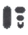 Home Weavers Allure Bathroom 4-pc. Bath Rug Set In Dark Gray