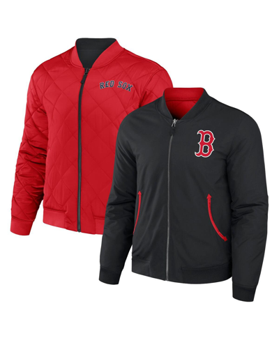 Fanatics Men's Darius Rucker Collection By  Black, Red Boston Red Sox Reversible Full-zip Bomber Jack In Black,red