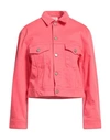 P.a.r.o.s.h P. A.r. O.s. H. Woman Denim Outerwear Coral Size S Cotton, Elastane In Red