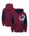 OUTERSTUFF PRESCHOOL BOYS AND GIRLS OUTERSTUFF BURGUNDY COLORADO AVALANCHE FACE OFF FULL ZIP HOODIE
