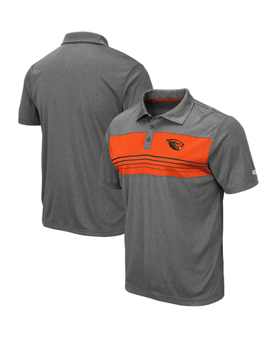 Colosseum Men's  Heathered Charcoal Oregon State Beavers Smithers Polo Shirt