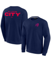 Fanatics Signature Men's And Women's  Navy St. Louis City Sc Super Soft Fleece Crew Pullover Sweatshi In Navy