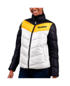 G-iii 4her By Carl Banks Women's  White, Black Pittsburgh Steelers New Star Quilted Full-zip Jacket In White,black