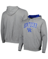 Colosseum Men's  Heather Gray Kentucky Wildcats Arch And Logo 3.0 Pullover Hoodie In Heather Gray