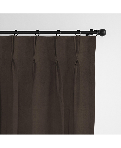 6ix Tailors Fine Linens Vanessa Chocolate Pinch Pleat Drapery Panel