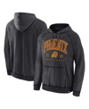 Fanatics Branded Heather Charcoal Phoenix Suns Foul Trouble Snow Wash Raglan Pullover Hoodie In Heather Charcoal