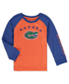 Colosseum Toddler Boys And Girls  Heathered Orange Florida Gators Long Sleeve Raglan T-shirt In Heathered Orange