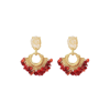 Sohi Women Red Drop Earrings In Red