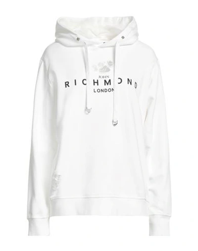 John Richmond Woman Sweatshirt White Size L Cotton In White